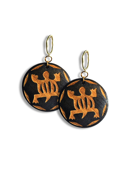 Adaptability & Cleverness - Engraved Earrings